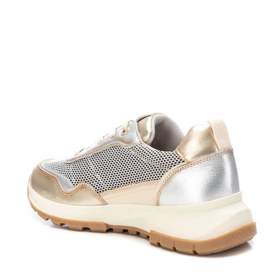 Carmela - Mesh Leather Trainers in Gold 161469
