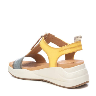 Carmela - Leather Zip Front Sandals in Multi 161550