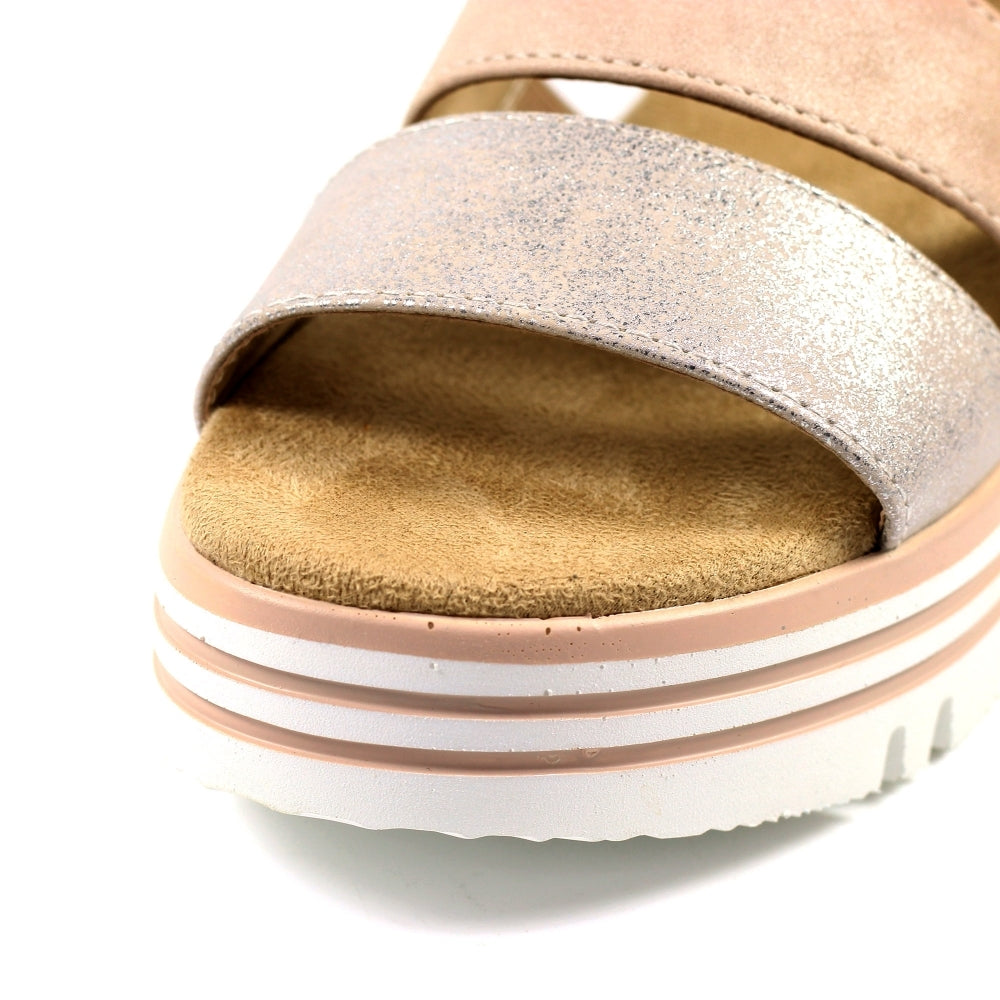 Lunar - Hardy Velcro Sandal in Pink
