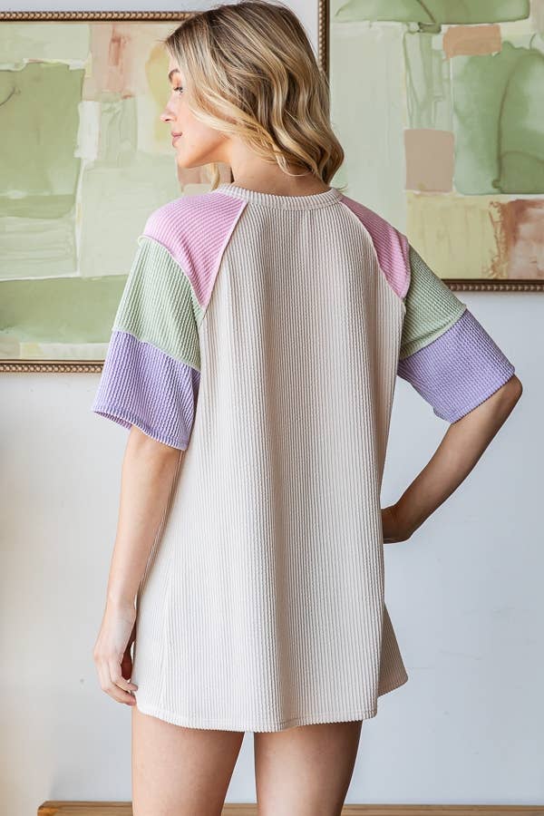 The Halle T-Shirt in Oatmeal