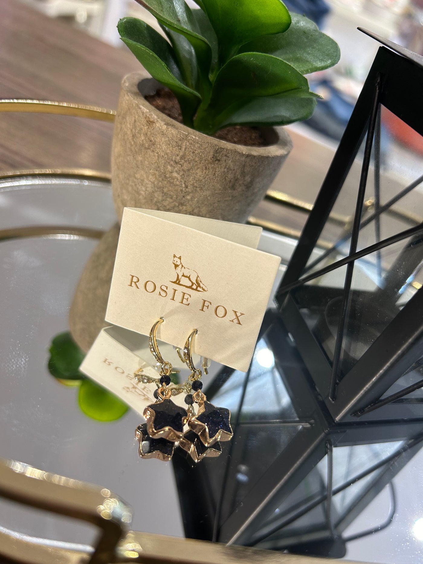 Rosie Fox Navy Star Earrings