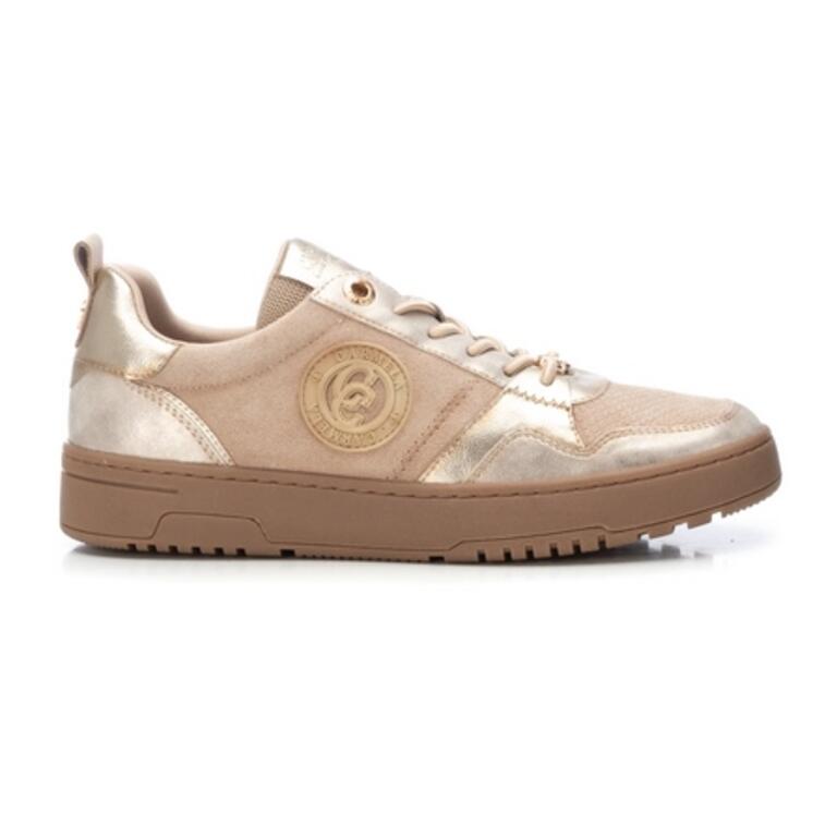 Carmela - Leather Wedge Trainer in Beige 161808