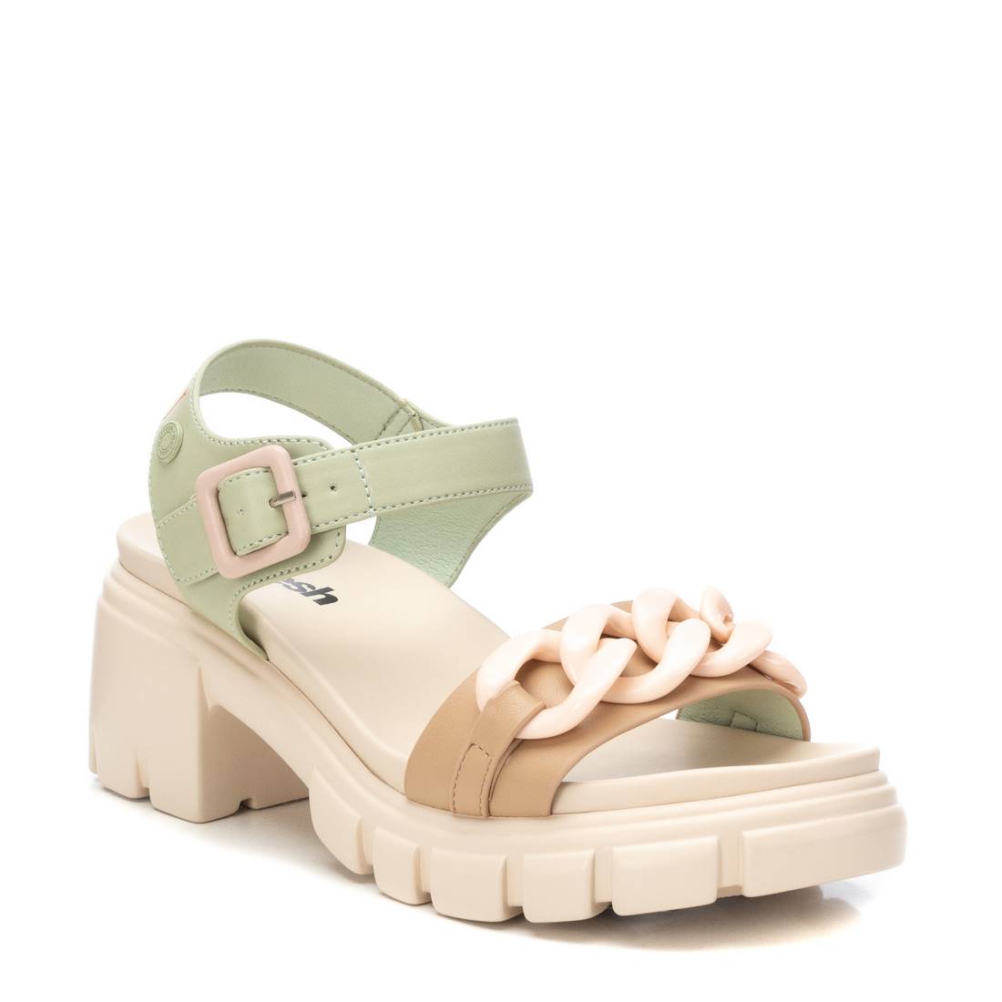 Refresh - Sandal with Buckle Detail in Beige 171937