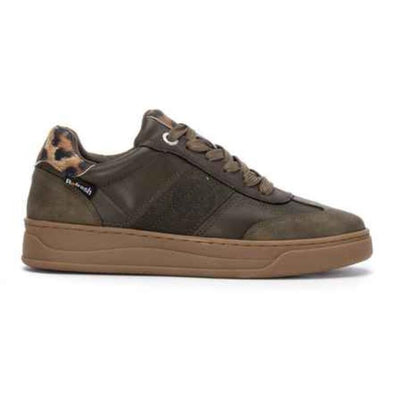 Refresh – Trainers in Khaki with Leopard Detail 172954
