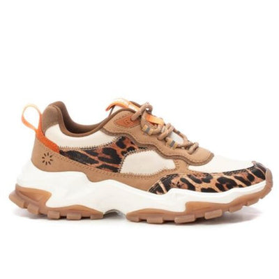 Refresh – Chunky Trainers in Camel with Leopard Print 173104