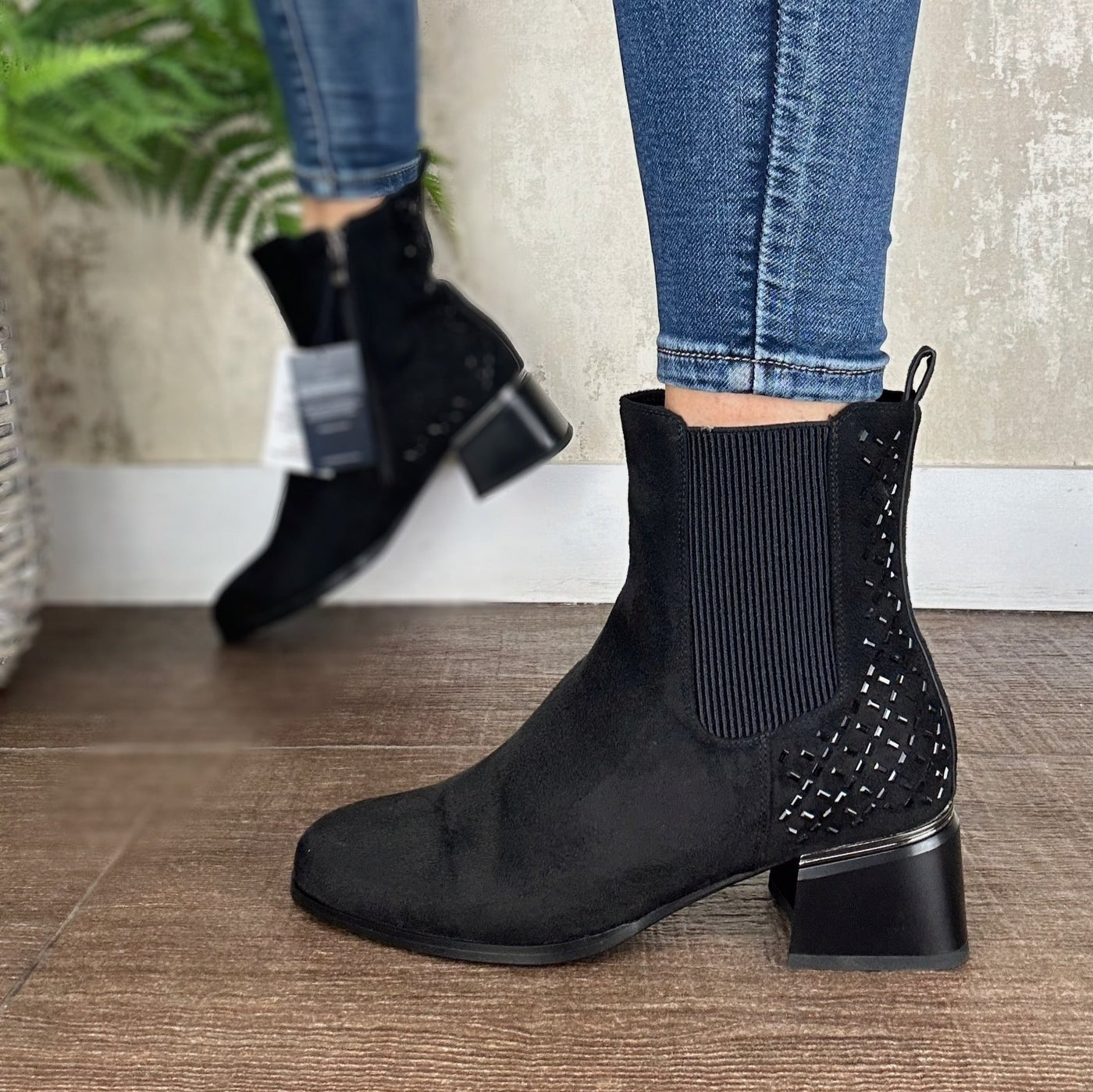 Lunar - Bluebell Ankle Boot in Black