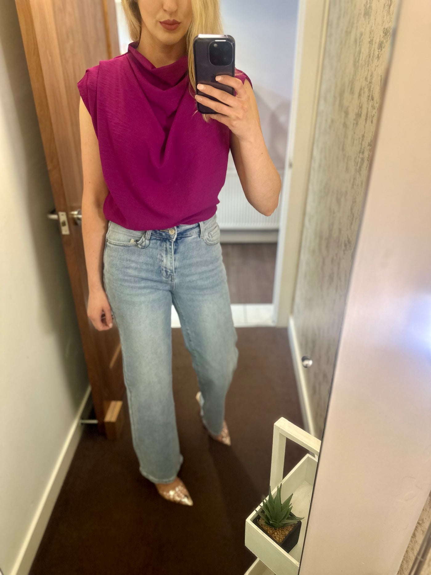 Emilia Top in Deep Magenta