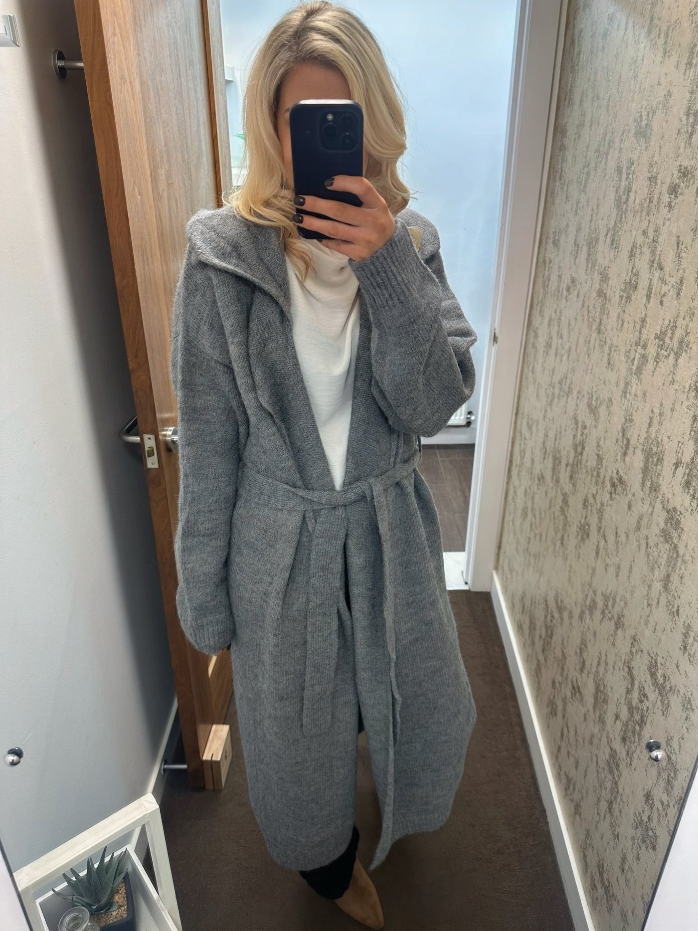 The Zara Longline Knit Cardigan – Grey
