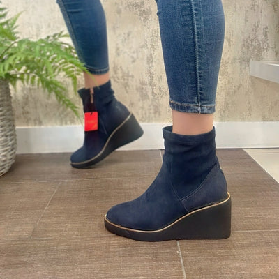 Kate Appleby - Poole Wedge Boots in Sapphire