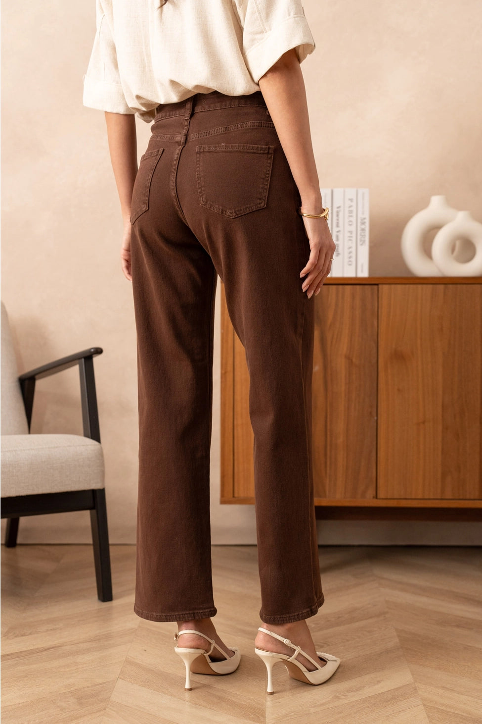 The Brooke Chocolate Straight Jeans