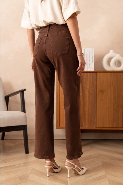 The Brooke Chocolate Straight Jeans