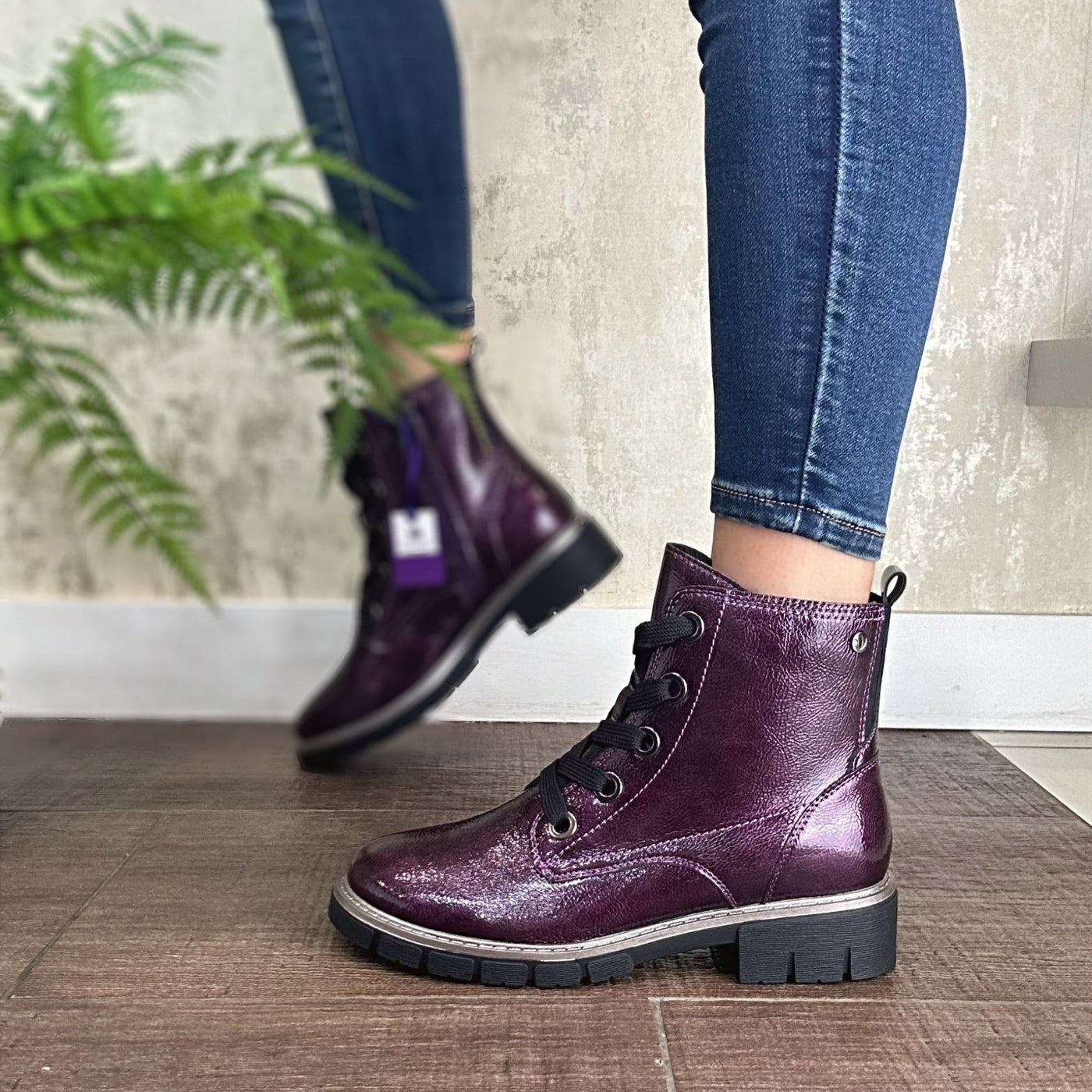 Lotus Purple Jojo Ankle Boots