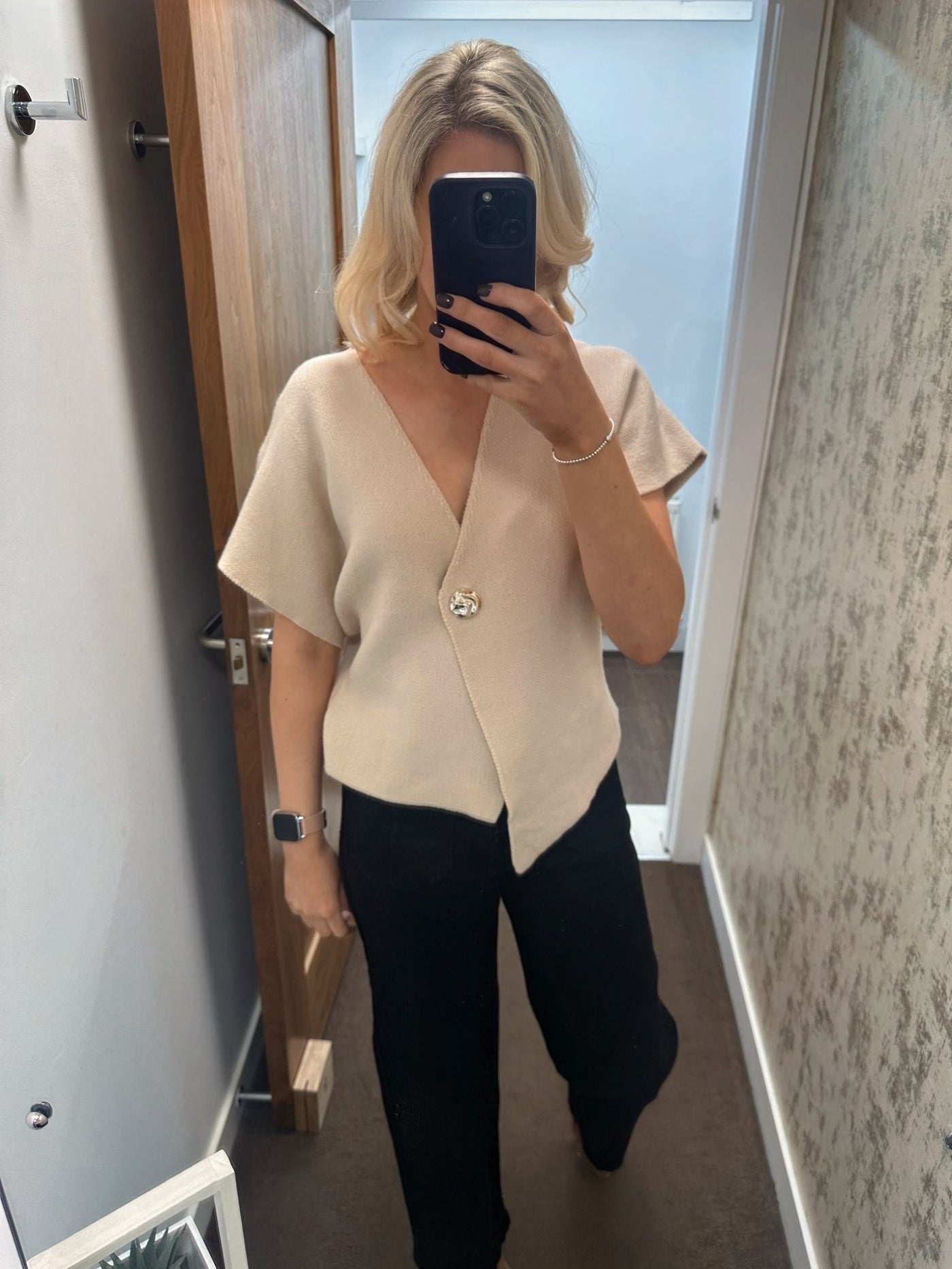 Xena Button Knit Cardigan – Cream