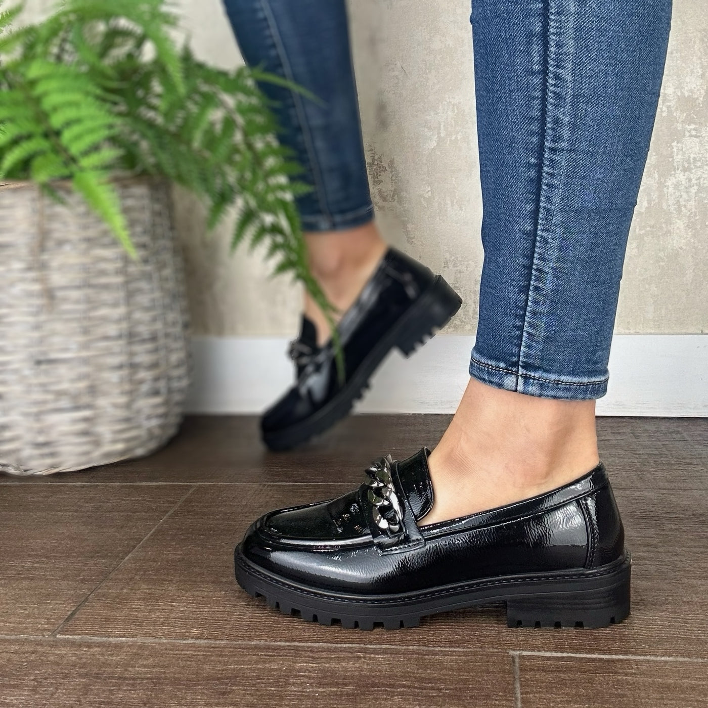 Lunar - Tress Chunky Loafer in Black