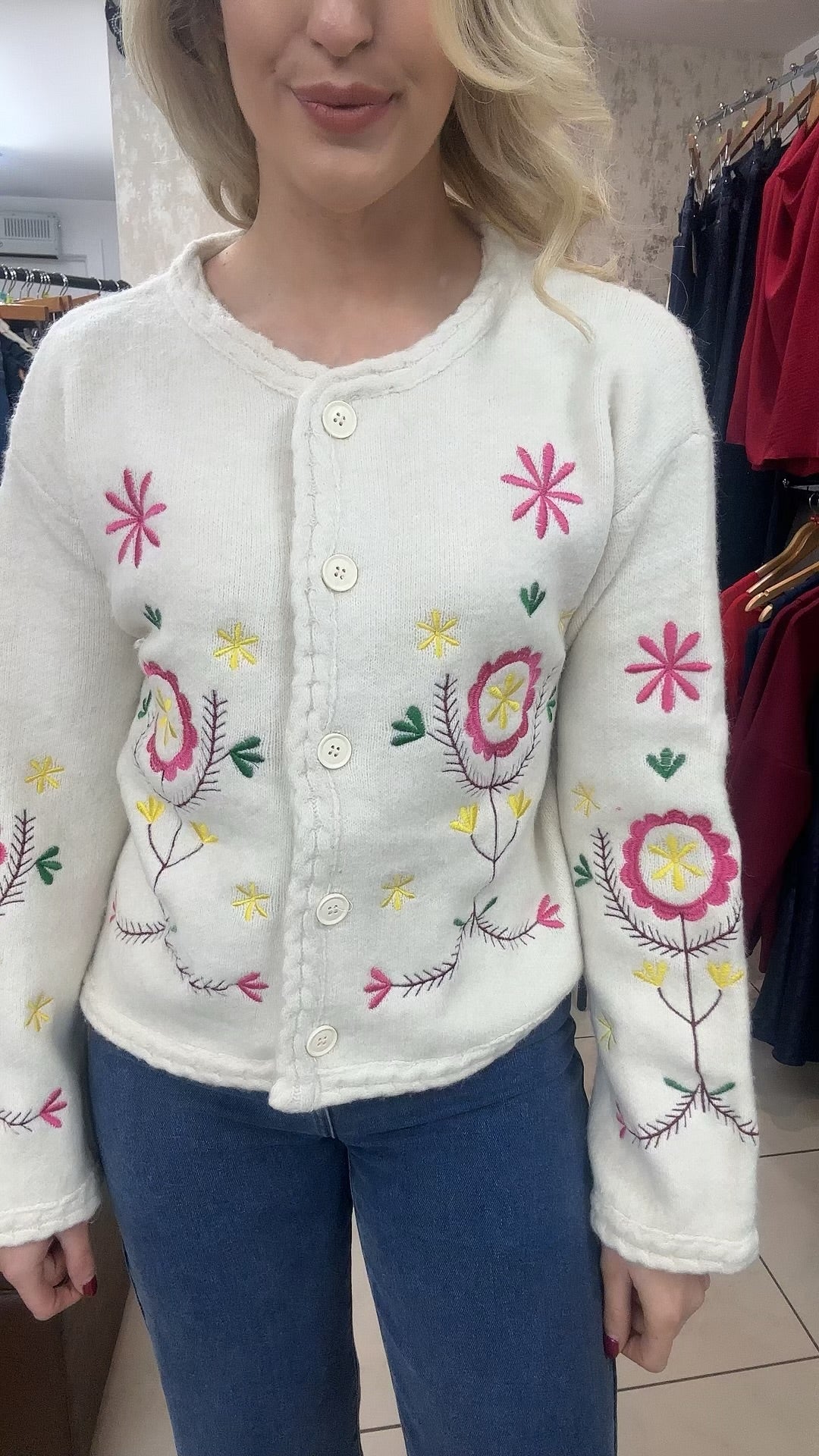 Queenie Embroidered Cardigan