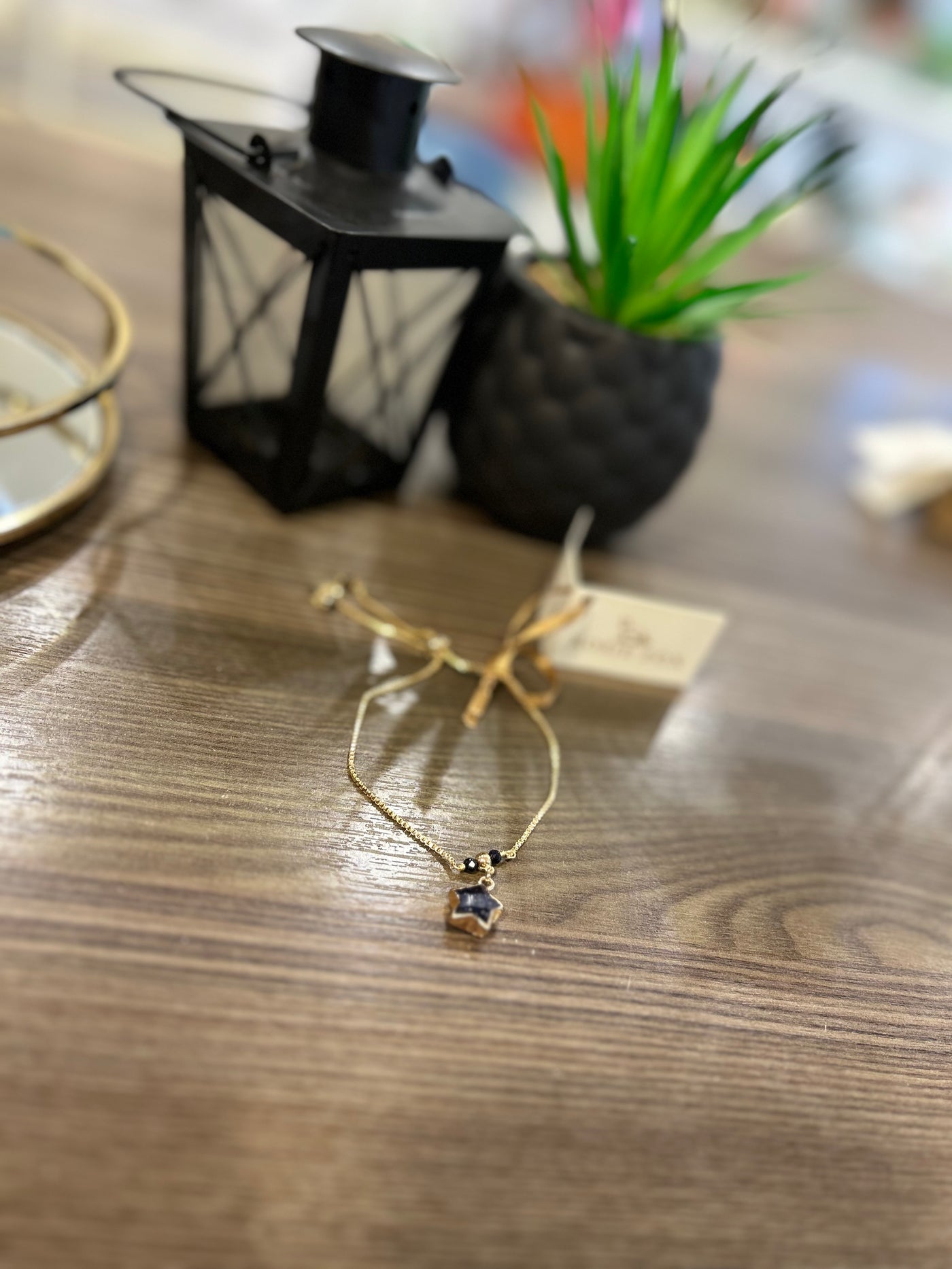 Rosie Fox Navy Starstone Gold Star Adjustable Chain Bracelet