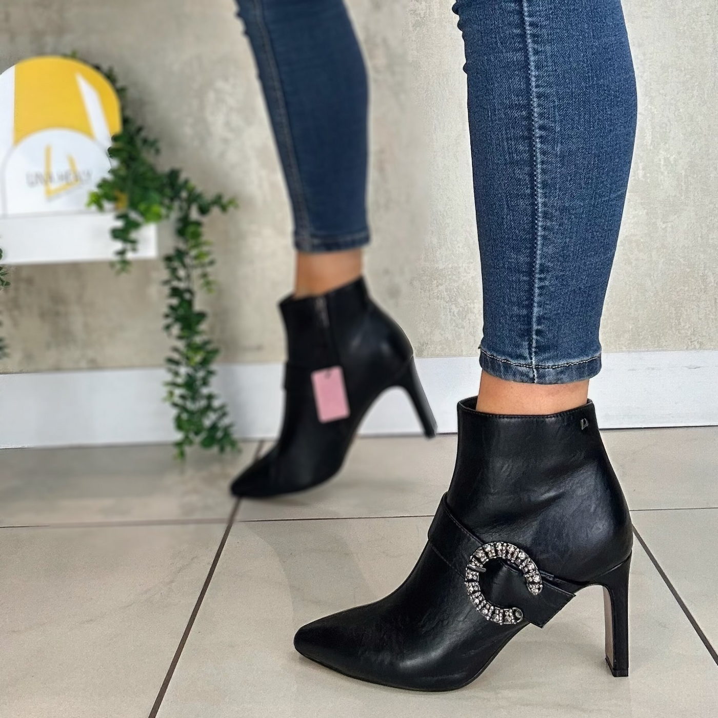 Una Healy – Perfect Match Ankle Boot in Vinyl