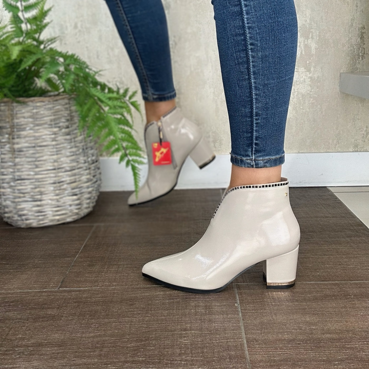 Kate Appleby – “Bethesda” Ankle Boot in Almond Putty
