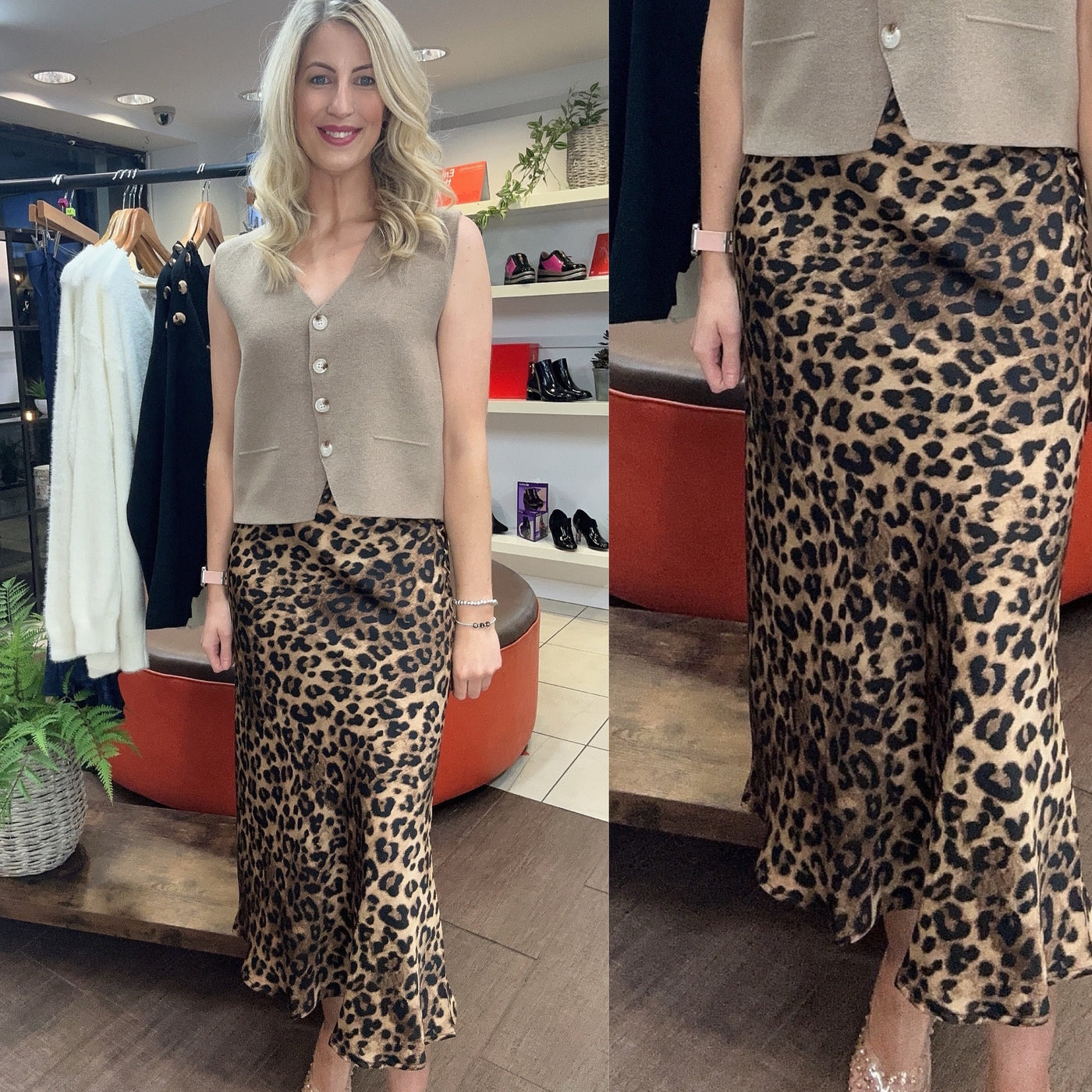 Abi Leopard Print Skirt