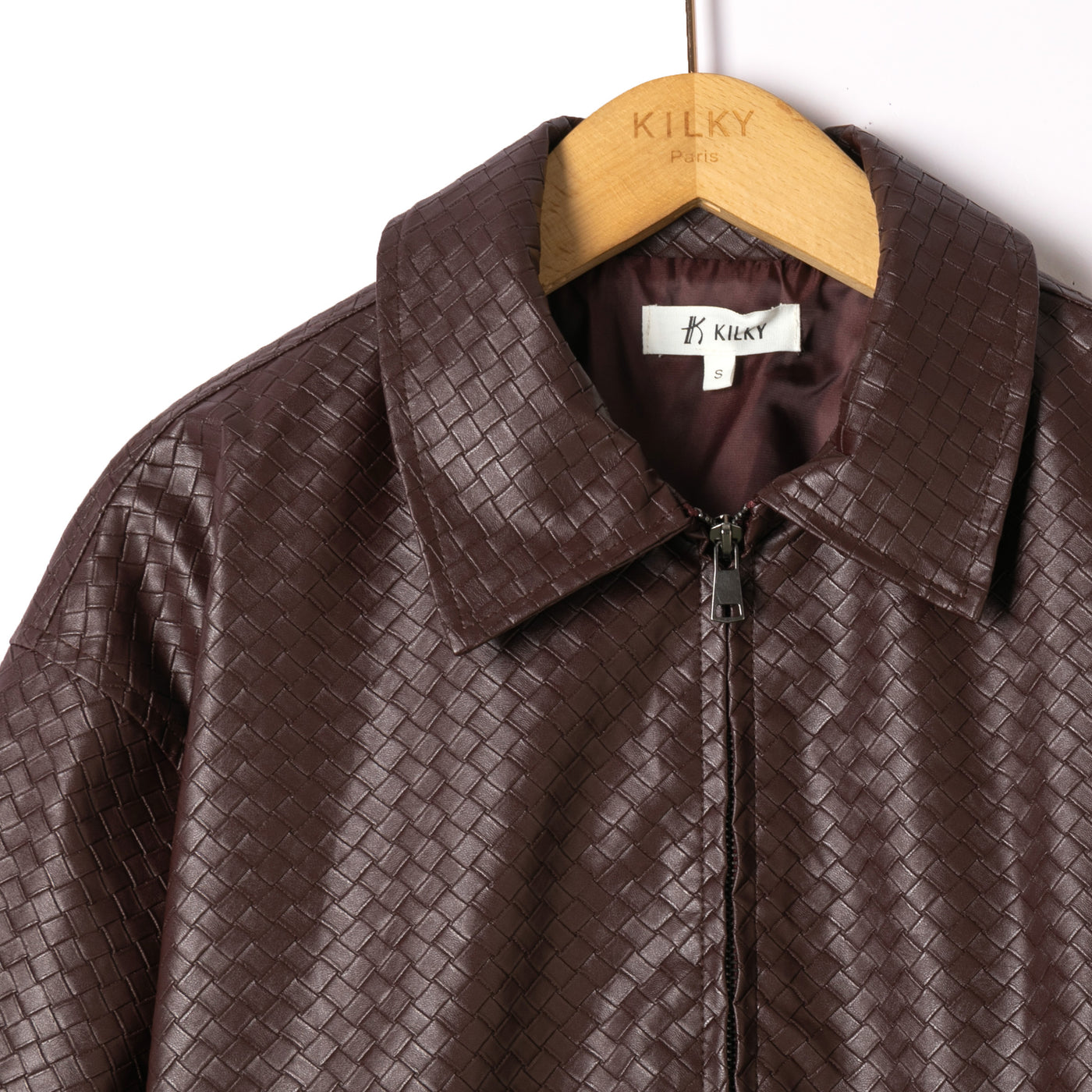 The Isabella Bomber Jacket in Bordeaux