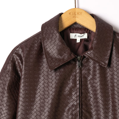 The Isabella Bomber Jacket in Bordeaux
