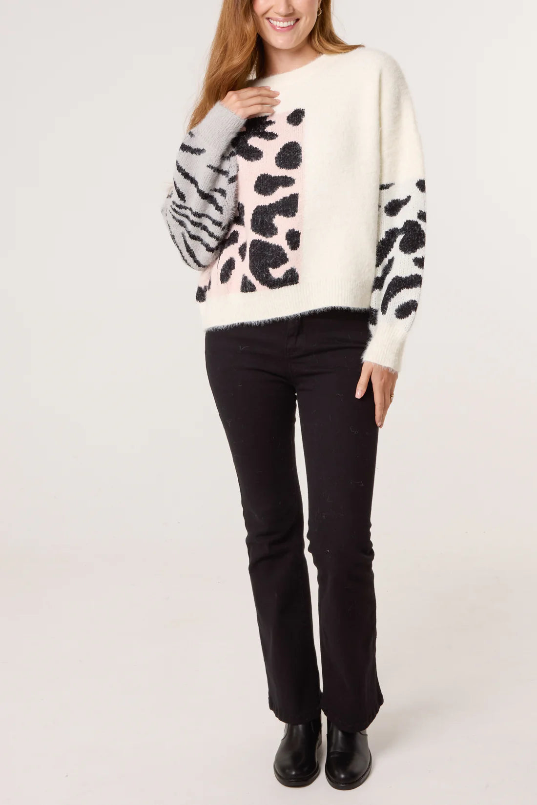 The Jasmine Animal Knit in Ivory