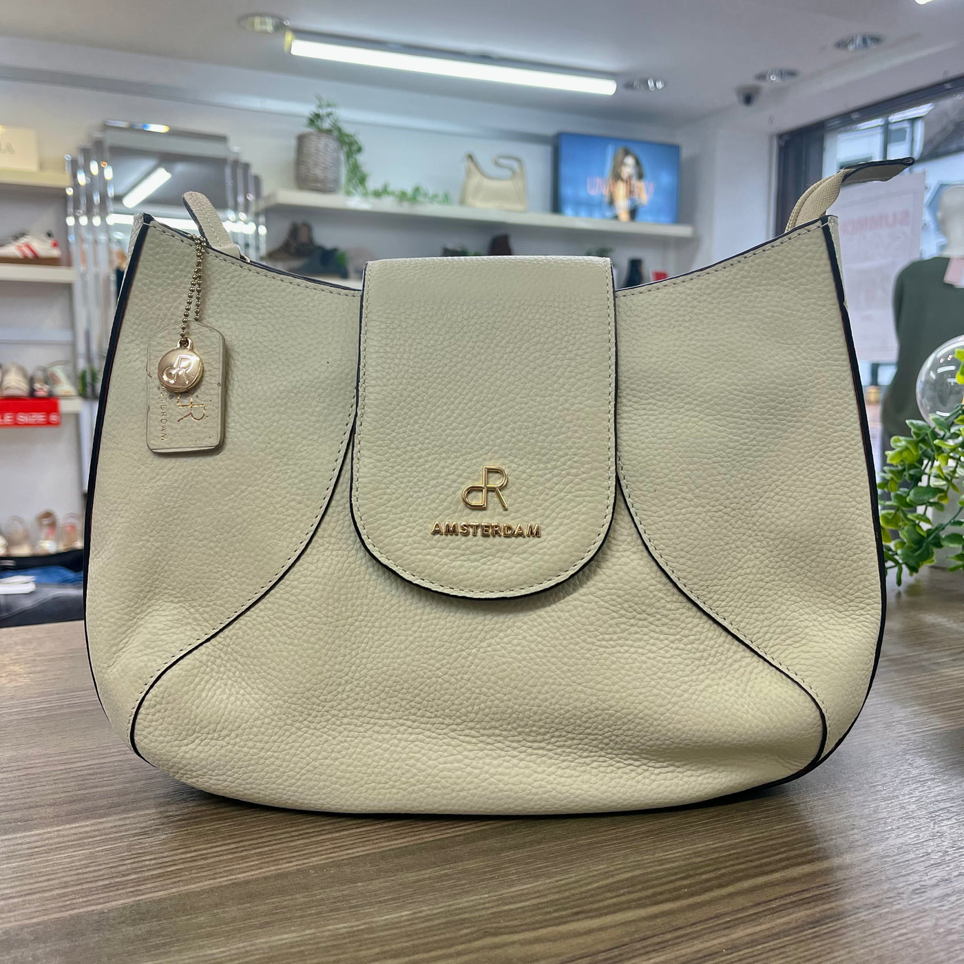 dR Amsterdam Bag in Cream Leather