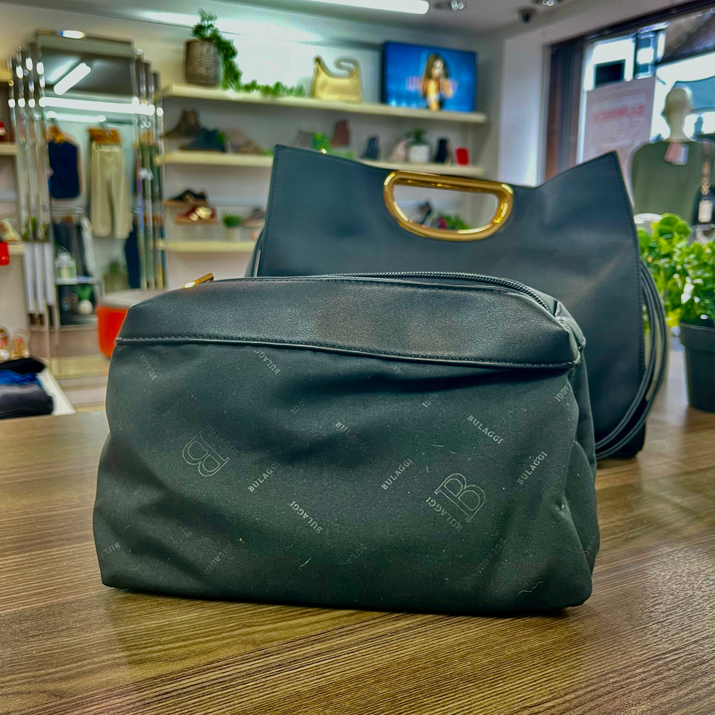 Bulaggi Bag in Black with Gold Accents