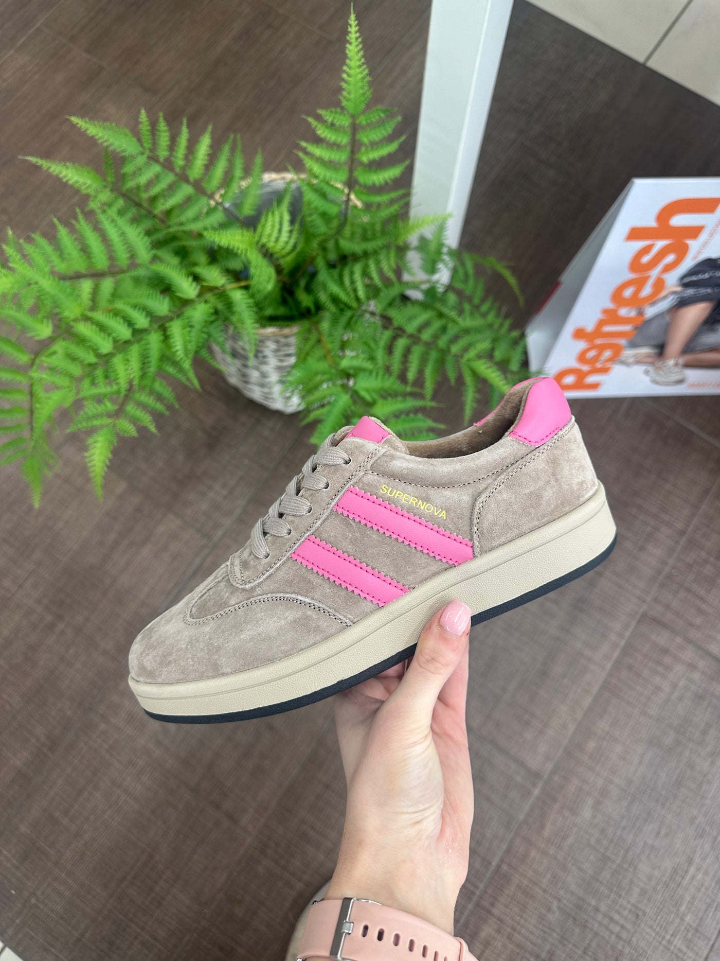 Drilleys – Forty One Trainer in Pink Sherbet