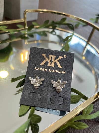 Karen Sampson silver Bee Earring