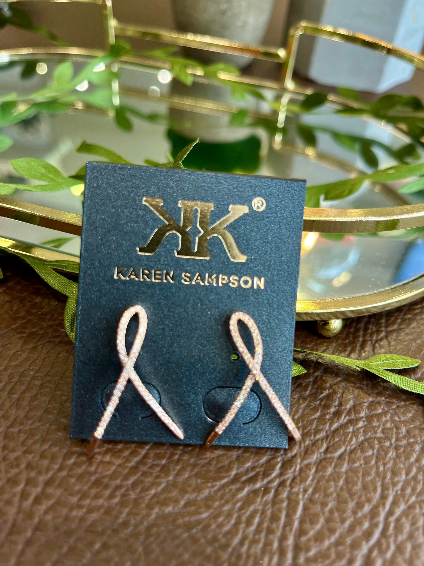 Karen Sampson Rose Gold Twist Earring