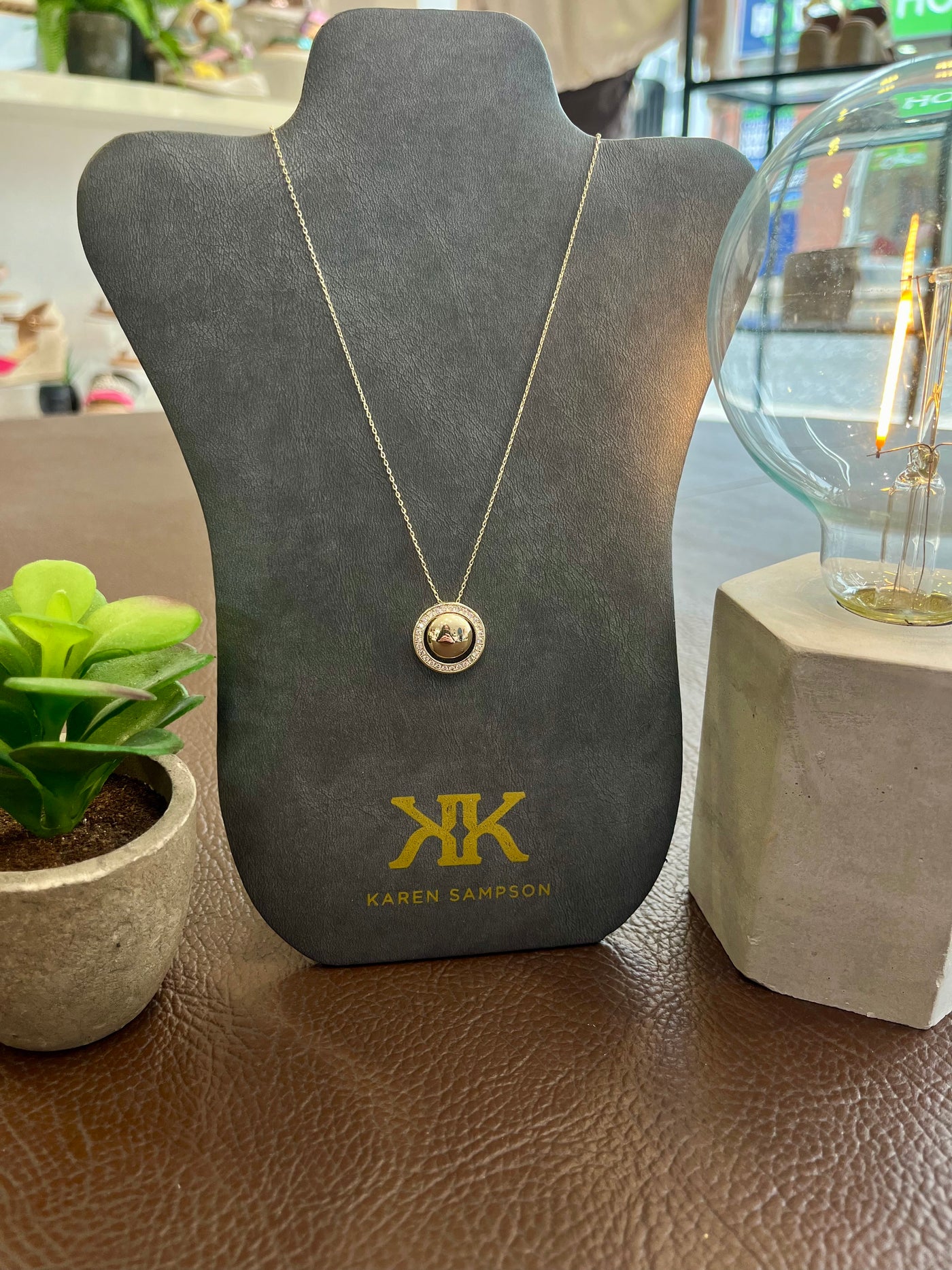 Karen Sampson Gold Pendant Necklace