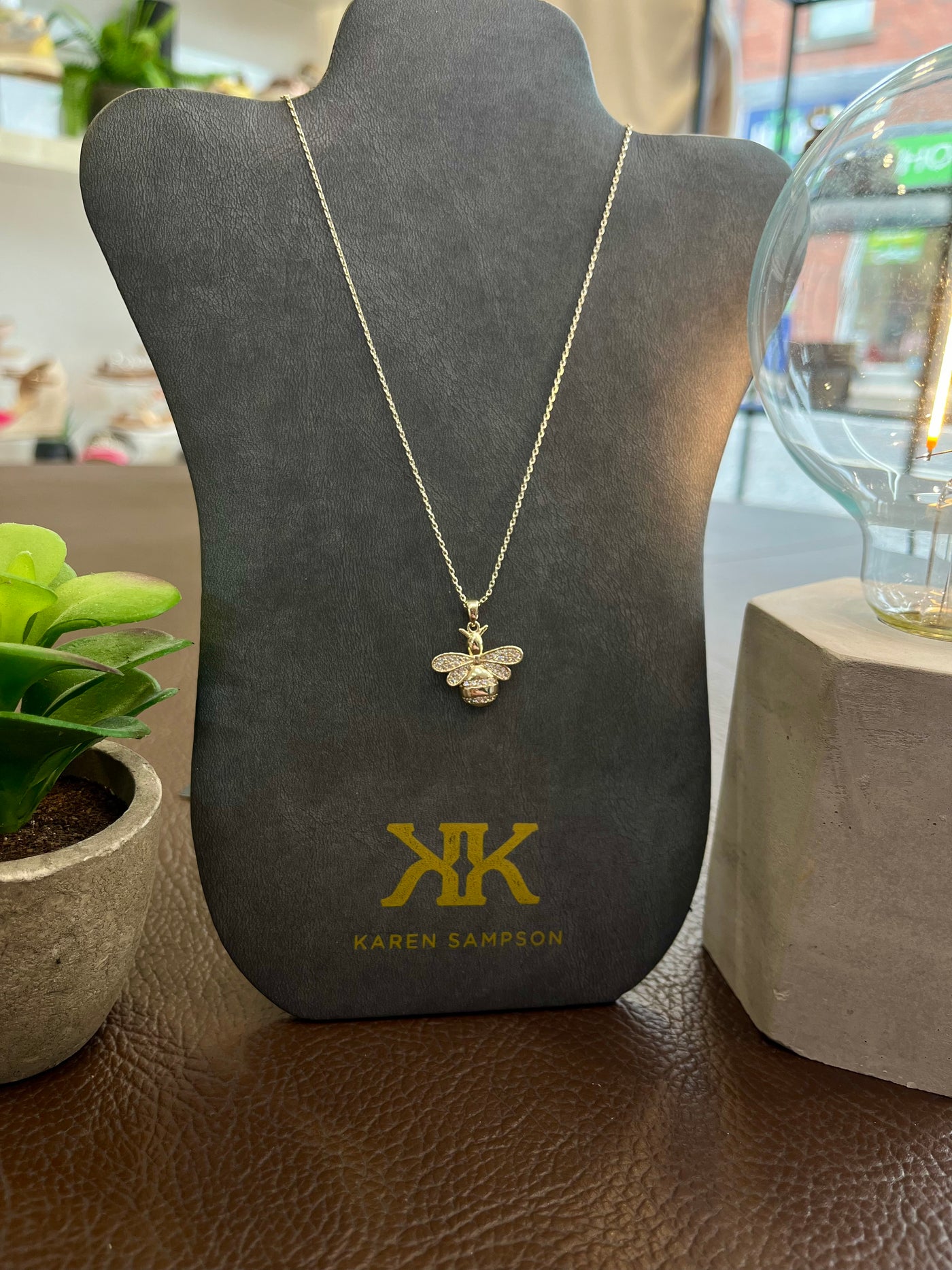 Karen sampson Gold Bee Necklace