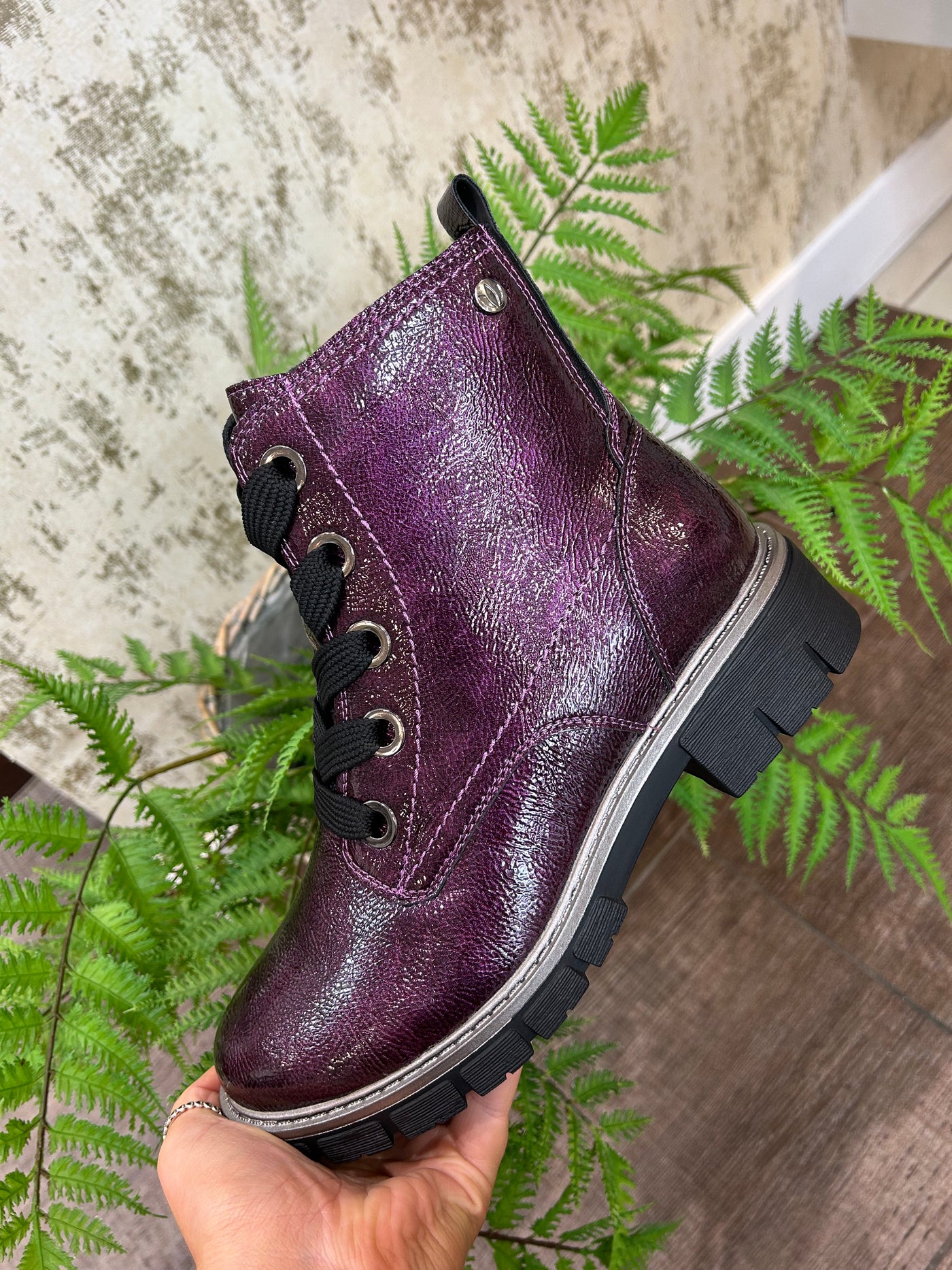 Lotus Purple Jojo Ankle Boots