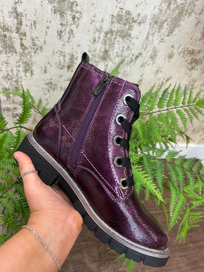 Lotus Purple Jojo Ankle Boots