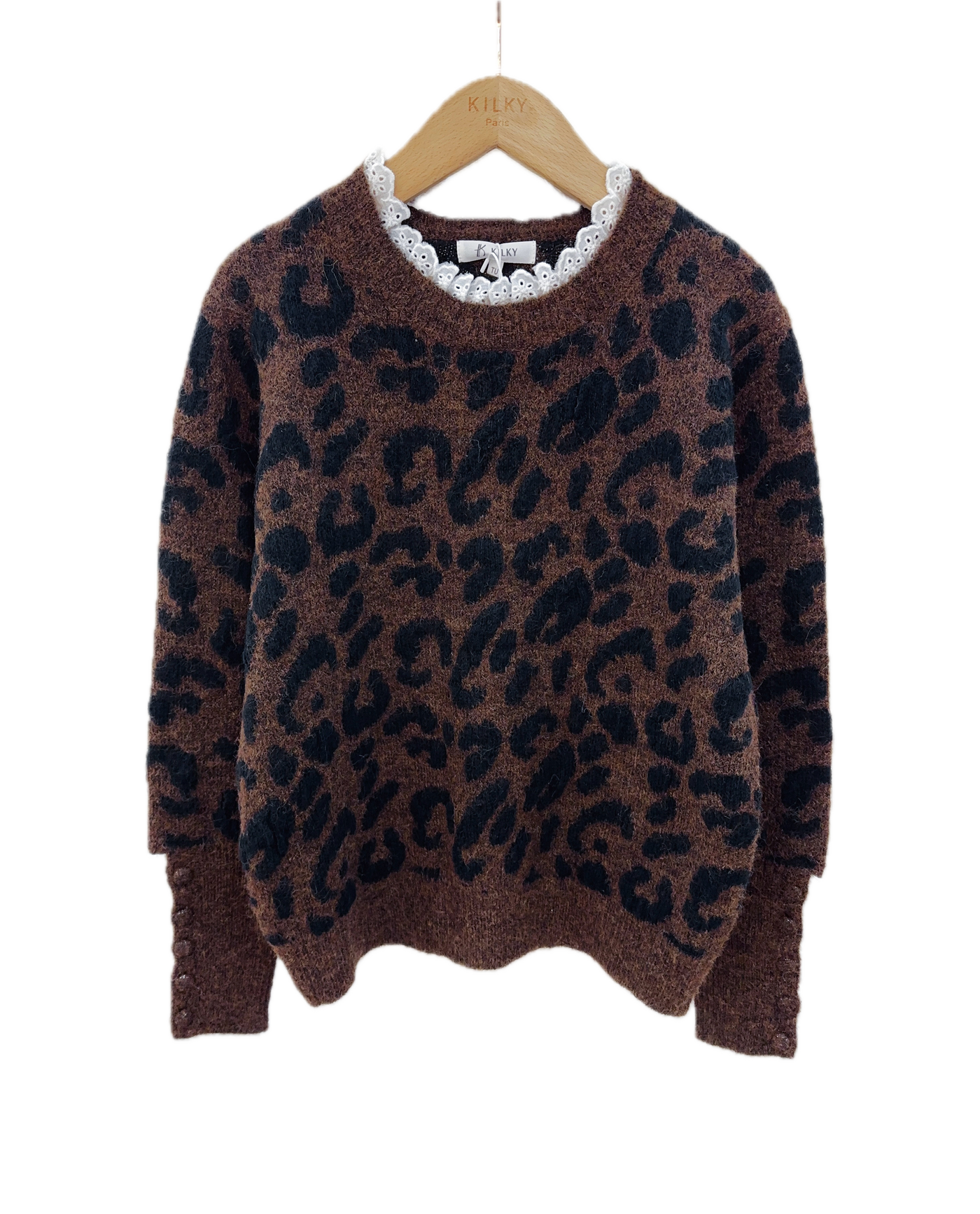 Delilah Leopard Knit in Coffee