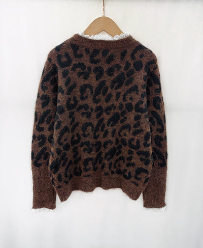 Delilah Leopard Knit in Coffee