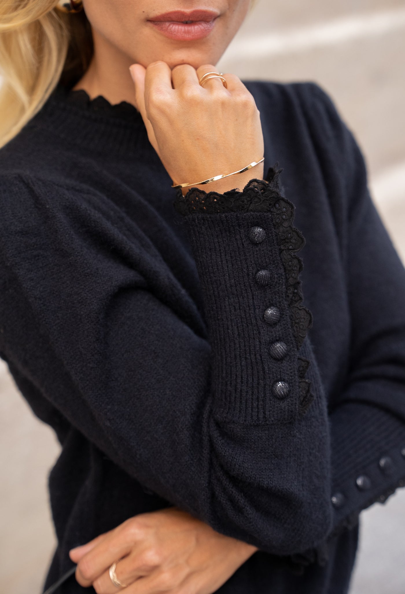 The Daphne Jumper in Black