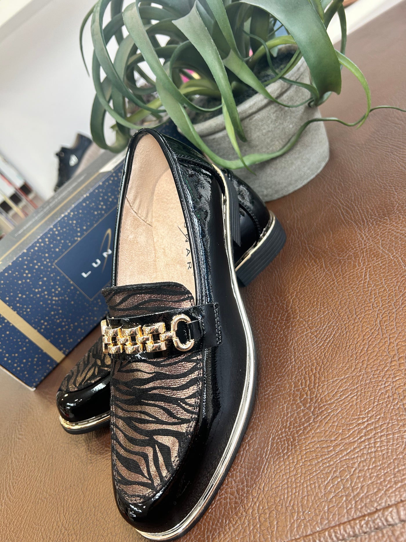 Lunar animal print loafer