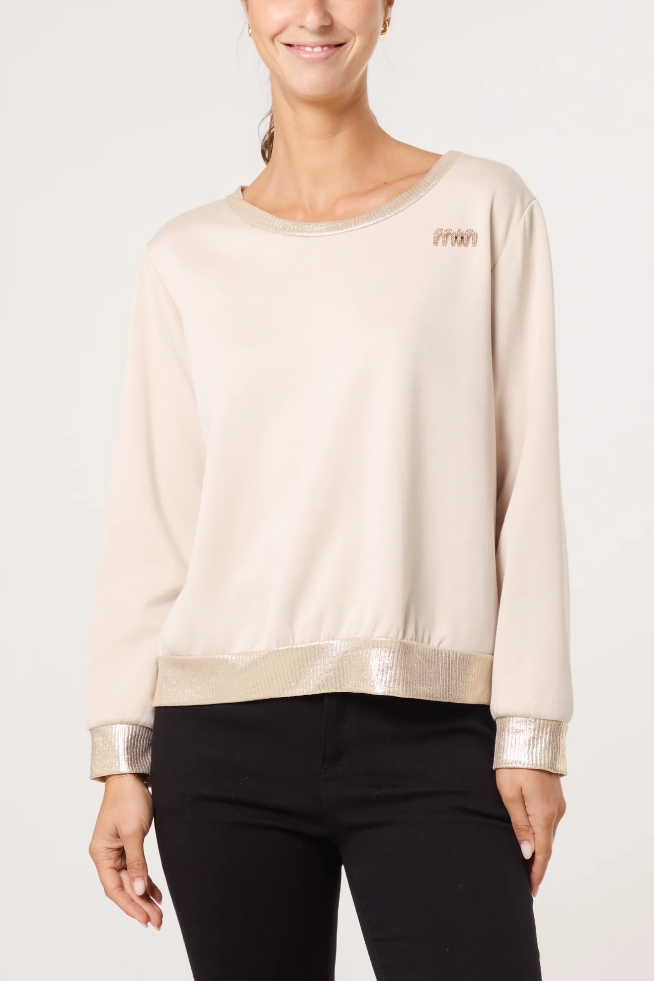 Harper Shimmer Hem Sweatshirt