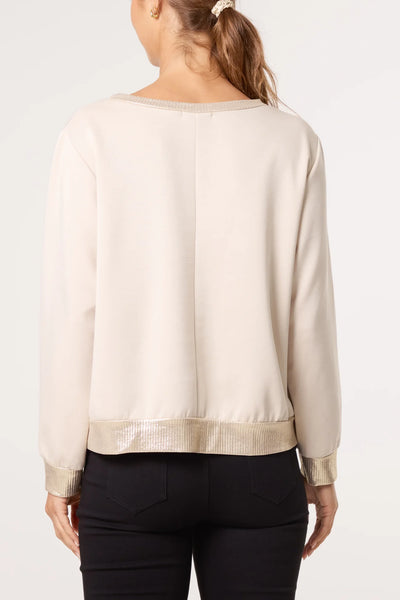 Harper Shimmer Hem Sweatshirt