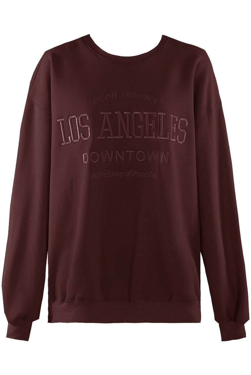 The Chloe LA Sweatshirt in Chocolate Brown
