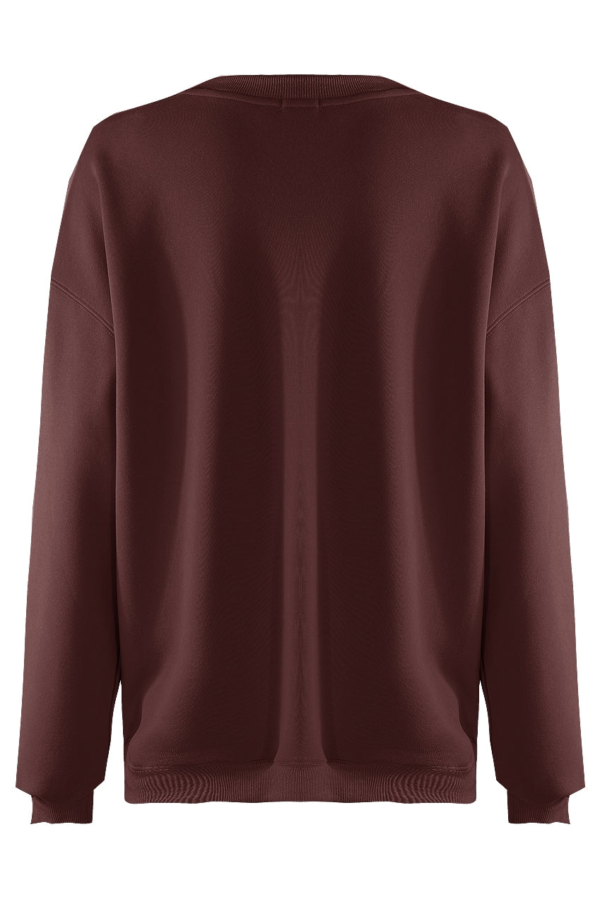 The Chloe LA Sweatshirt in Chocolate Brown