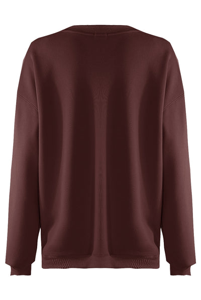 The Chloe LA Sweatshirt in Chocolate Brown