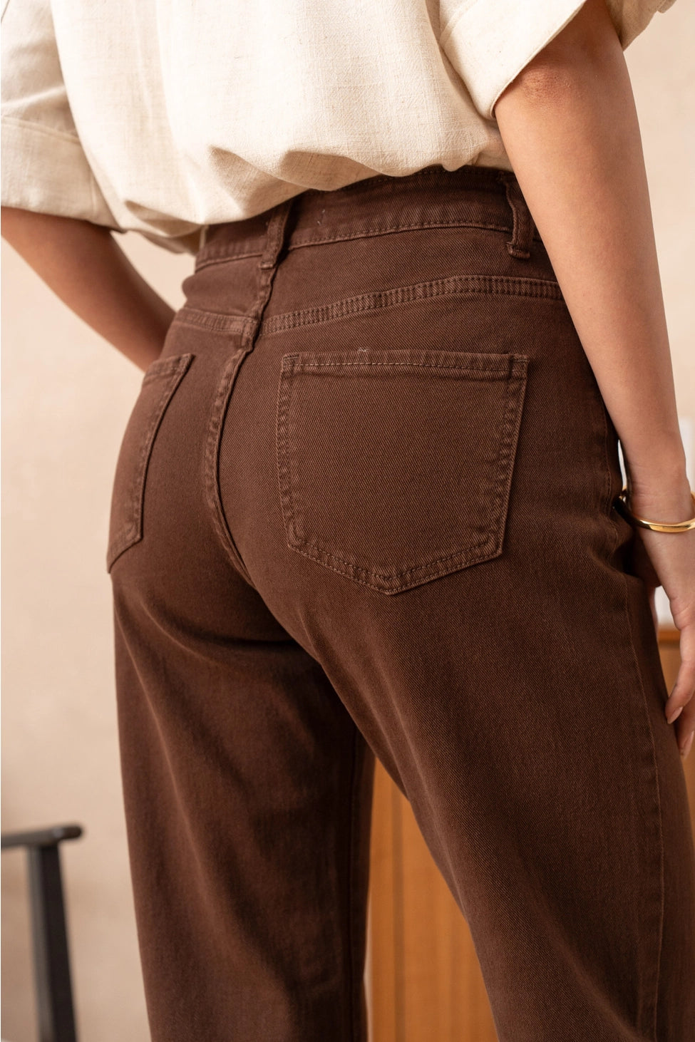 The Brooke Chocolate Straight Jeans