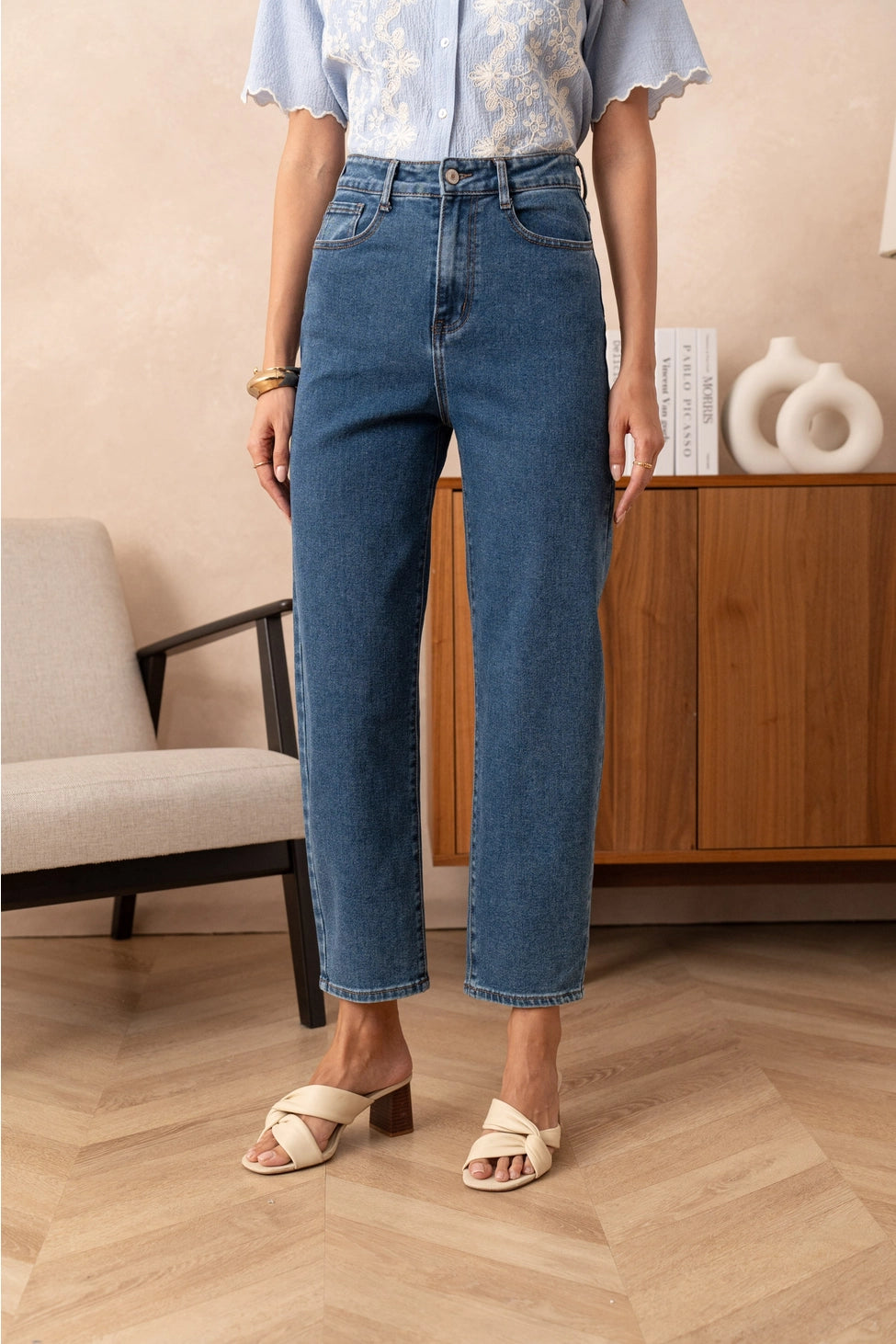 Orla Balloon Leg Jeans in Blue