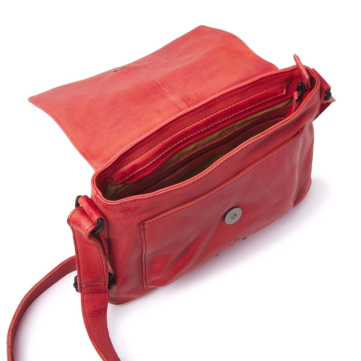 D.R. Amsterdam - Leather Crossbody Bag in Red