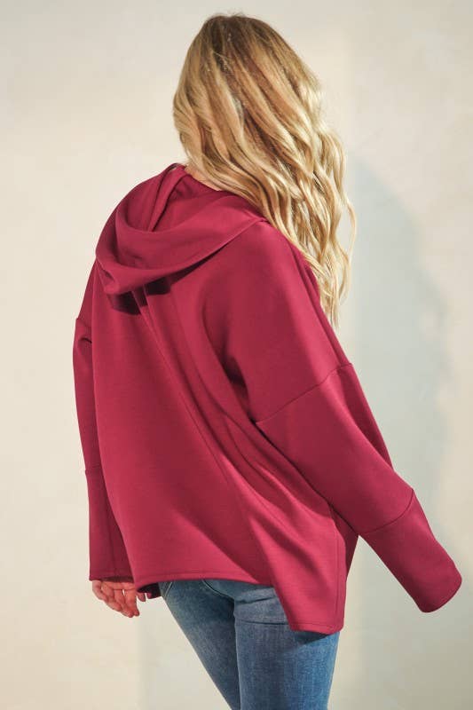 The Blake Hoodie in Deep Red