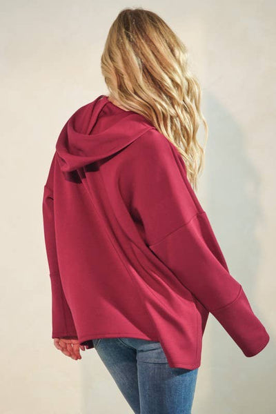The Blake Hoodie in Deep Red