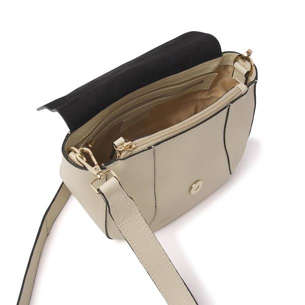 D.R. Amsterdam - Leather Crossbody Bag in Cream